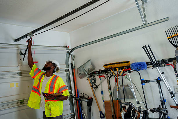 Professional Garage Door Panel Replacement technician working in Pine Island Center, FL